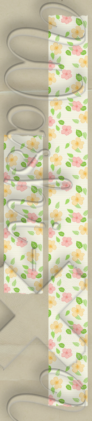 Washi-X Washi Tape Green flowers patterned washi tape