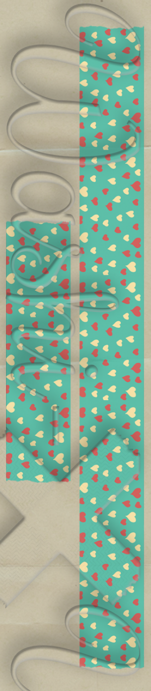 Washi-X Washi Tape Red-white hearts patterned washi tape