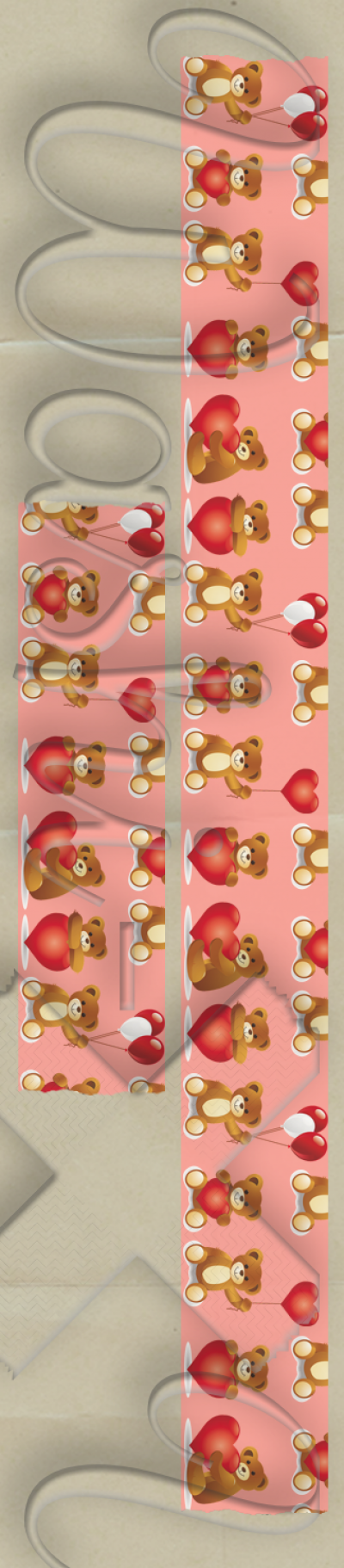 Teddy bear patterned washi tape