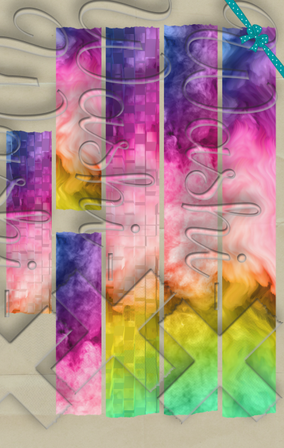 Rainbow cloud patterned washi tape set