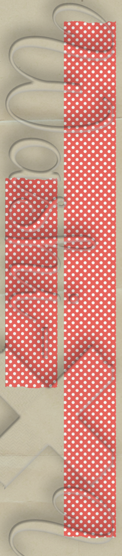 Red-White dots patterned washi tape