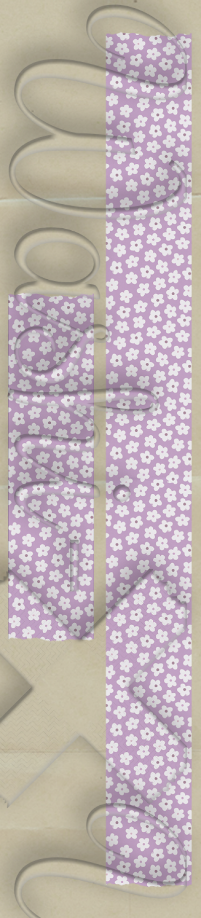 Purple-white flowers patterned washi tape