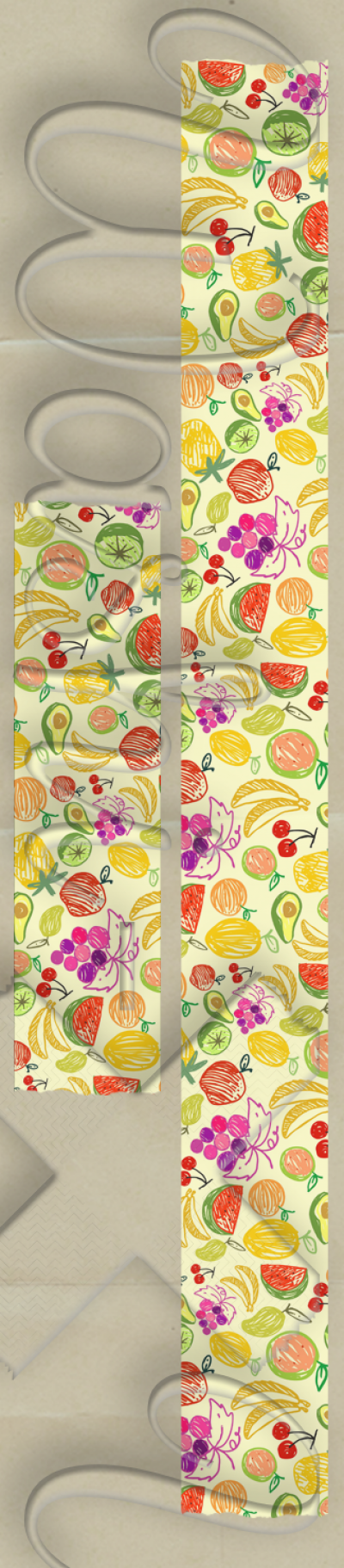 Washi-X Washi Tape Painted fruits patterned washi tape