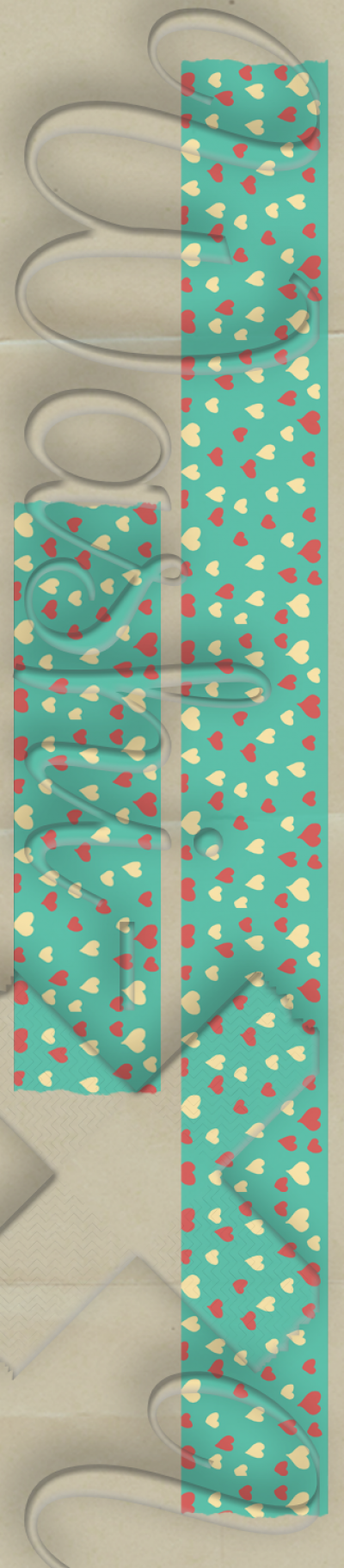 Red-white hearts patterned washi tape
