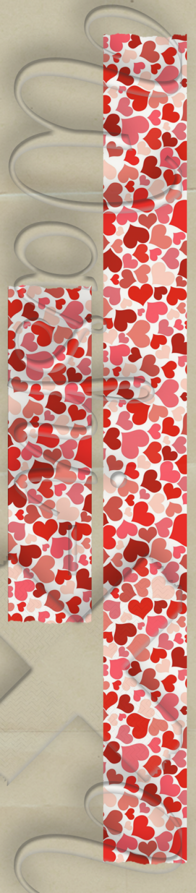 Red hearts patterned washi tape
