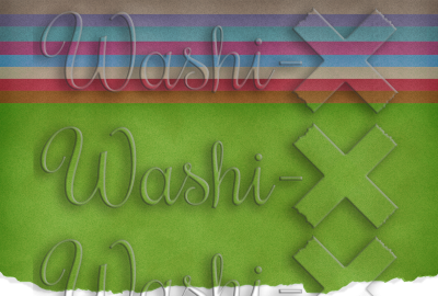 Washi-X Sets  One colored thick torn papers set